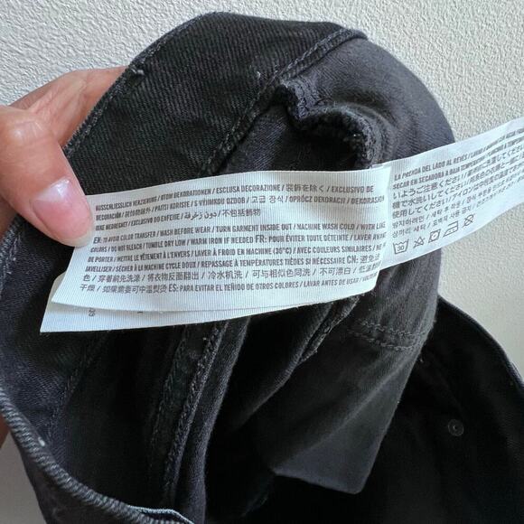 Abercrombie & Fitch The Dad High Rise Curve Love Women's Jean Size 25 Black - Picture 9 of 9